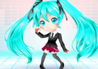 デフォルメされた初音ミクの着せ替えゲーム