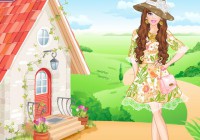 Floral Barbie Dress Up