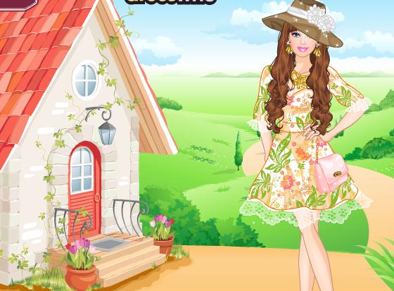 Floral Barbie Dress Up