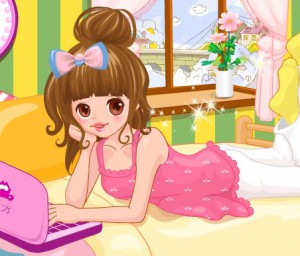 Cute Pyjamas Girl Dress Up