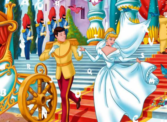 Princess Cinderella Hidden Alphabets