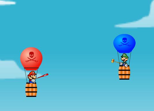 Mario vs Luigi Balloons War