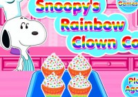 Snoopy's Rainbow Cake