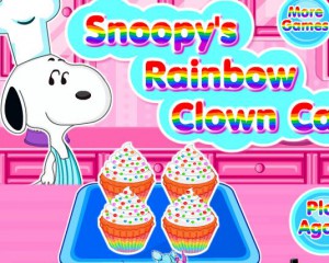 Snoopy's Rainbow Cake