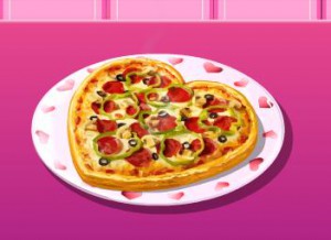 バレンタインピザ