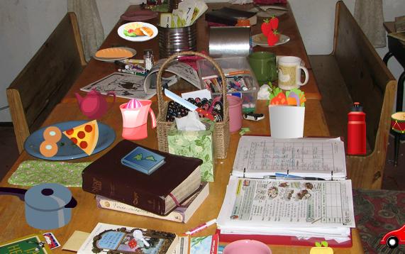 Messy Dinner Table