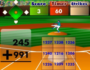 Batter's Up Base Ball Math - Addition Ed