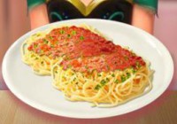 Anna Cooking Spaghetti