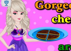 Elsa Cooking Chunky Cheesecake Brownies