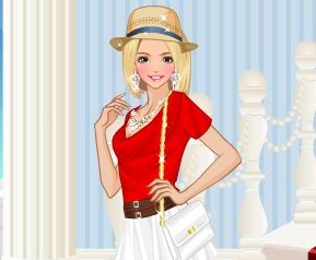 Bold Red Dress Up Game