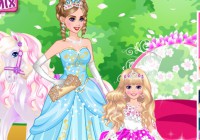 Bride Cinderella And Flower Girl