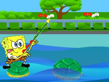 SpongeBob Cross The River