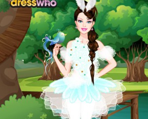 Barbie White Swan Bride Dress Up