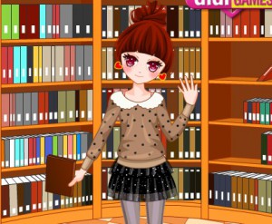 Girl in Library