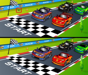 Racing Cartoon Differences