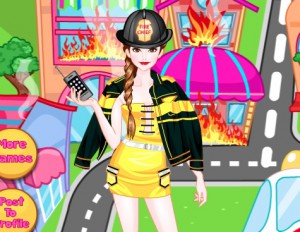 Cute Girl Firefighter