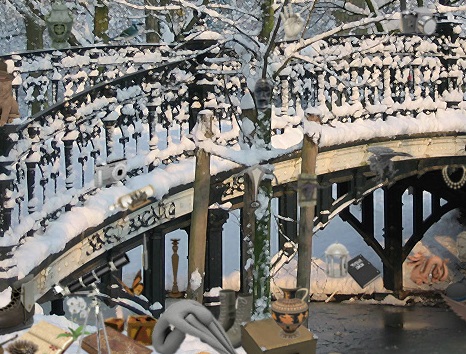 Snowy bridge