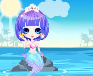 Cute little mermaid princess