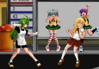 ストリートで敵と戦うアクションゲーム Schoolgirl Street Fighter
