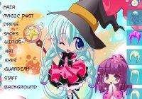 魔法少女の女の子着せ替えゲーム Anime Witch Dress Up