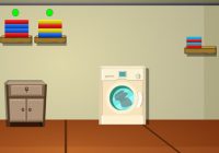 洗濯機が置いてある部屋から脱出するゲーム Laundry Room Escape