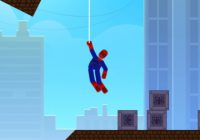 蜘蛛の糸を出してスパイダーマンを操作するゲーム Spidey Swing