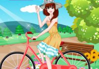 自転車に乗る女の子の着せ替えゲーム Fashionable Bike Ride