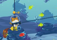 猫が海の魚を取っていくアクションゲーム The Fishercat Online